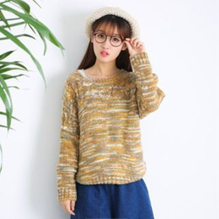 11.STREET Twist Hedging Long-Sleeved Knitted Sweater