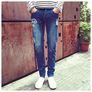 Danjieshi Distressed Washed Jeans