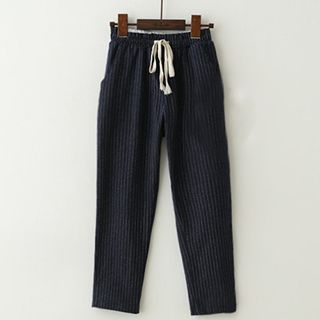 Meimei Pinstriped Washed Pants