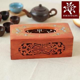 Kawa Simaya Cutout Wooden Tissue Case