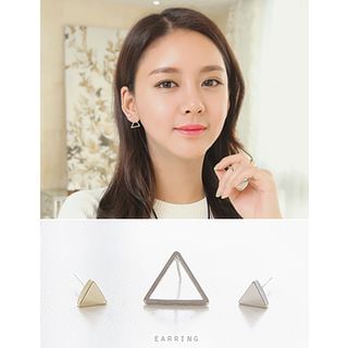 soo n soo Set of 3: Triangle Stud Earrings (Single)