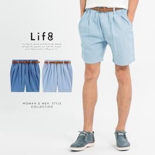 Life 8 Washed Denim Shorts with Belt