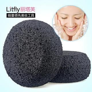 Litfly Facial Wash Sponge (Charcoal) 1 pc