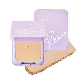 Cute Press - Evory Retouch Oil Control Foundation Powder Spf 30 Pa +++ P1 Light Pink Beige