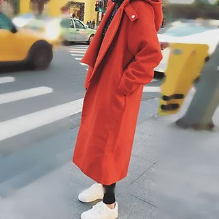Eva Fashion Hooded Woolen Coat