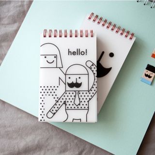 Full House Printed Spring Notebook (Small)
