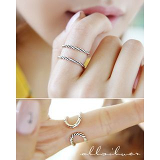 Miss21 Korea Tiered Silver Open Ring