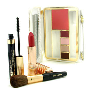 Estee Lauder - The Makeup Traveler: Blush+ 4x Eyeshadow+ Mascara+ Lipstick+ Brush+ Case set