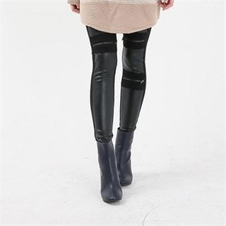 GLAM12 Faux-Leather Leggings