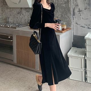 Long-sleeve | Velvet | Dress