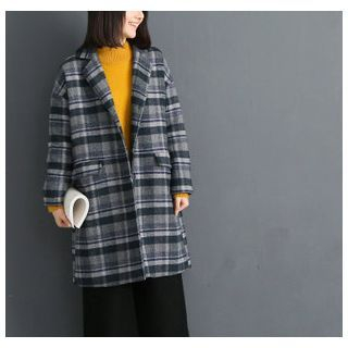 Kirito Plaid Woolen Coat