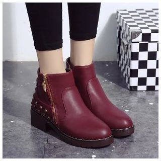 BAYO Studded Zip-up Ankle Boots