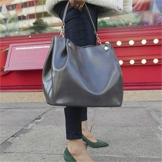 LIPHOP Faux-Leather Tote with Shoulder Strap