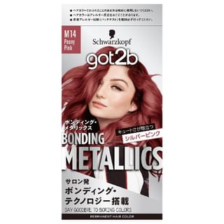 Schwarzkopf Japan - Got2b Bonding Metallics Hair Color M14 Peony Pink