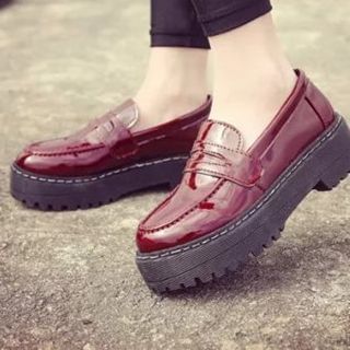 Zandy Shoes Patent Loafers