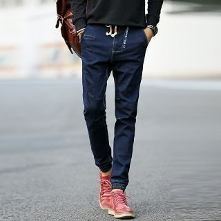 LC Homme Drawstring-Waist Jeans