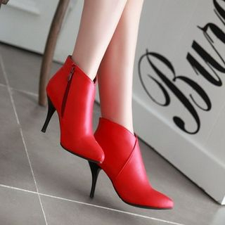 Shoes Galore High Heel Pointy Ankle Boots