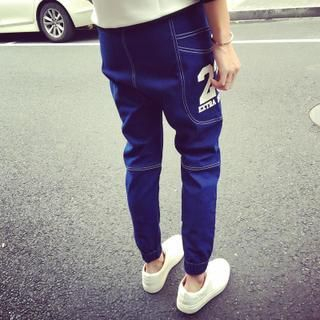 Bay Go Mall Print Slim-Fit Jeans