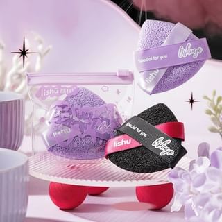 lishu - Sweet Cool Series Face Cleansing Puff - 2 Colors Purple - 1pc