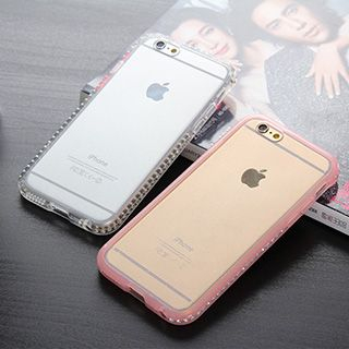 Casei Colour Rhinestone Transparent Case for iPhone 6 / 6 Plus
