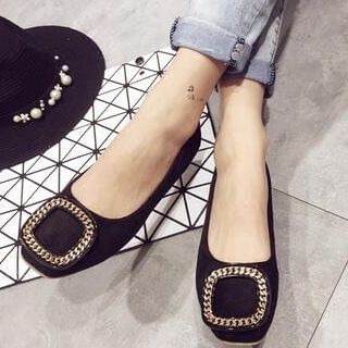 Crystella Chain Accent Flats