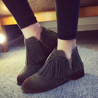 IYATO Fringed Ankle Boots