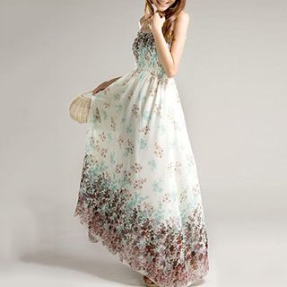 Rocho Floral Maxi Strappy Dress