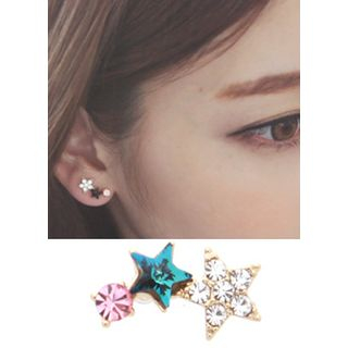 kitsch island Rhinestone Star Earrings