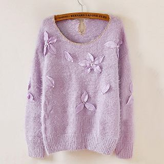 Cotton Candy Floral Sweater