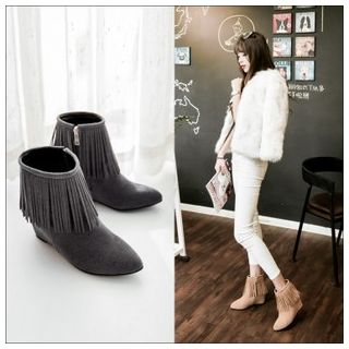 CITTA Fringed Ankle Boots