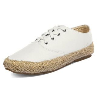yeswalker Faux Leather Espadrille Lace-Up Shoes