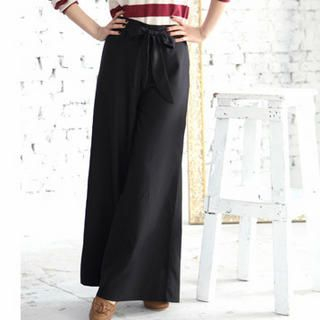 Tie-Front Wide-Leg Pants