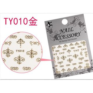 Benlyz 3D Nail Sticker (TY-10G) 1 sheet