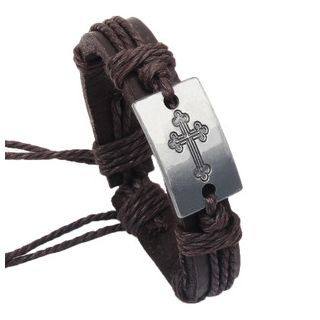 KINNO Cross Leather Bracelet