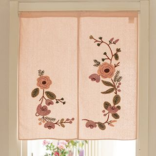 Tarobear Flower Embroidered Half Curtain