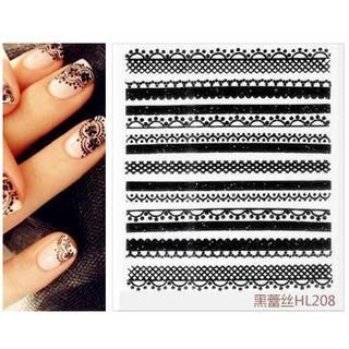 Benlyz Nail Art Sticker (Lace Pattern) (HL208) 1 sheet