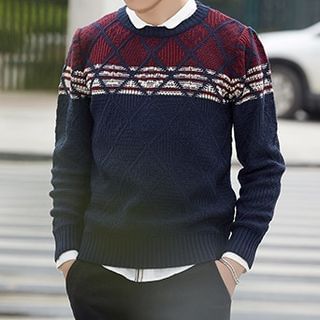 AOP Homme Pattern Knit Top