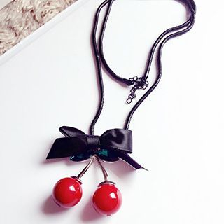 EPOQ Ribbon Cherry Necklace