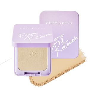 Cute Press - Evory Retouch Oil Control Foundation Powder Spf 30 Pa +++ N1 Light Natural Beige