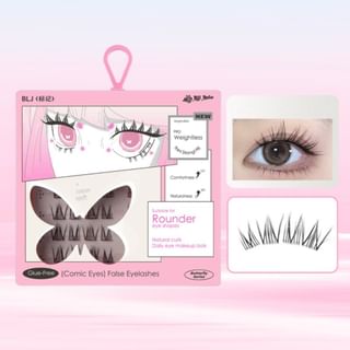Blj - Comic Eyes Glue-Free False Eyelashes - Hd01 #Hd01 Rose Cupid (10-12Mm)