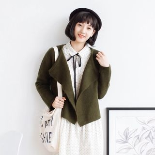 Forest Girl Wide-Lapel Cardigan
