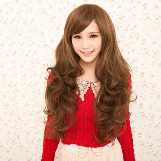 Clair Beauty Long Full Wigs - Wavy Light-Brown - One Size