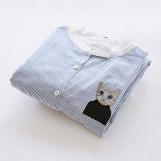 Bonbon Cat Embroidered Shirt