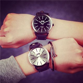 InShop Watches Lettering Couple Strap Watch