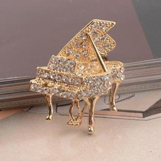 Trend Cool Embellished Piano Brooch