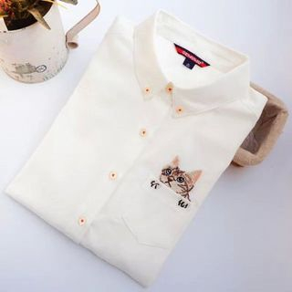 TOJI Long-Sleeve Embroidered Shirt
