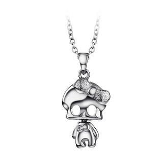 BELEC Halloween Lovely 925 Sterling Silver Skeletons Pendant with Necklace