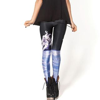 Omifa Astronaut-Print Leggings As Figure Shown - One Size