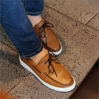STYLE FOR MEN Faux-Leather Deck Shoes