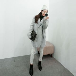 WHITE FOX Contrast-Fleece Faux-Shearling Jacket